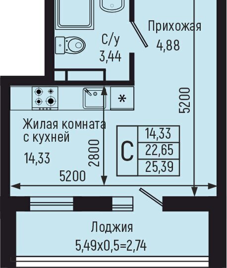 квартира р-н Туапсинский с Небуг квартал Спортивный фото 1