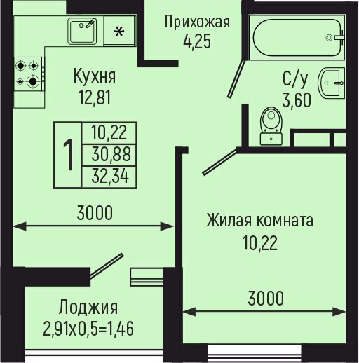 квартира р-н Туапсинский с Небуг квартал Спортивный фото 1