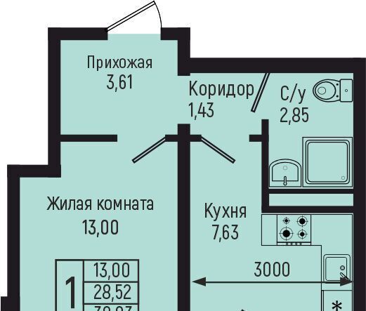 квартира р-н Туапсинский с Небуг ЖК «Botanica Hills» Небугское сельское поселение, квартал Спортивный фото 1