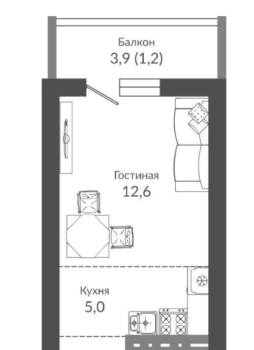 квартира г Сочи р-н Адлерский ул Искры 66/9с 5 фото 2