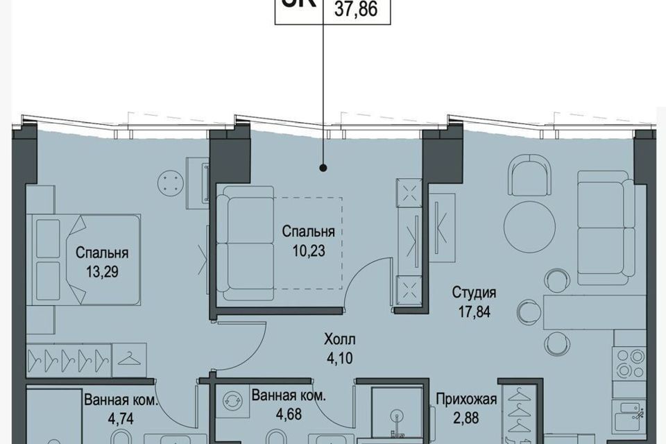 квартира г Москва пр-д Багратионовский 5а/1 ЖК «Фили Сити» Западный административный округ фото 1