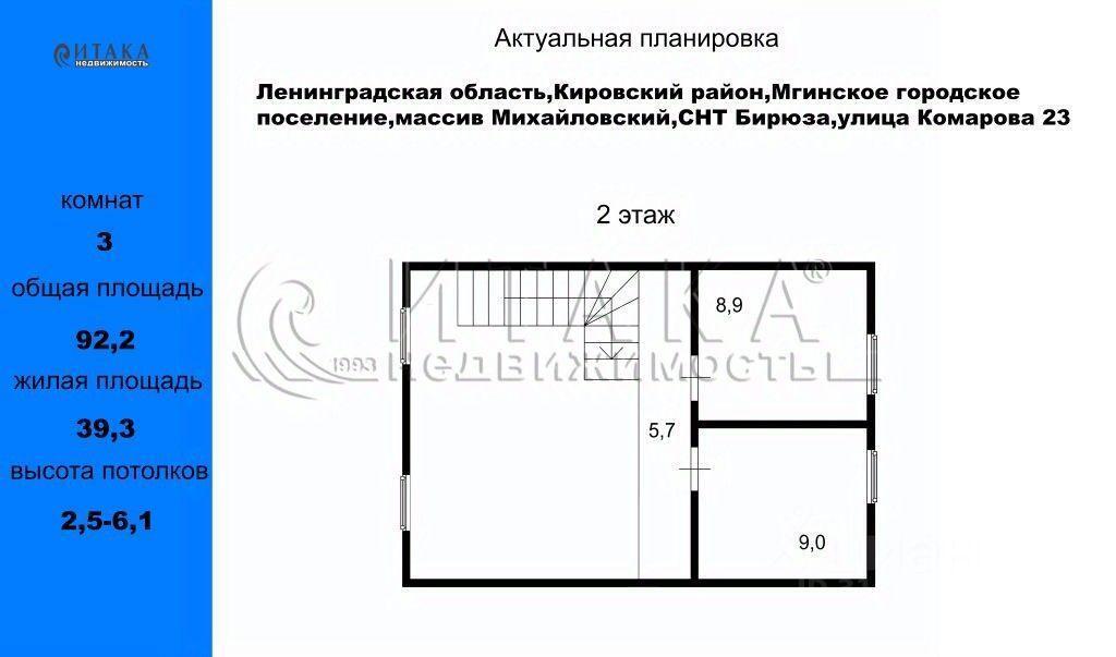 дом р-н Кировский массив Михайловский снт Бирюза ул Комарова 23 Мгинское городское поселение, Рыбацкое фото 12