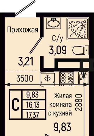 квартира р-н Туапсинский с Небуг Небугское сельское поселение, квартал Спортивный фото 1