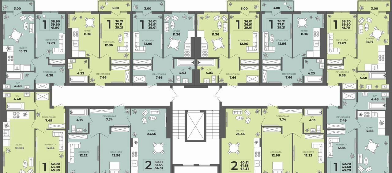 квартира г Калининград р-н Московский ул. Толстикова, д. 36, корп. 2 фото 2