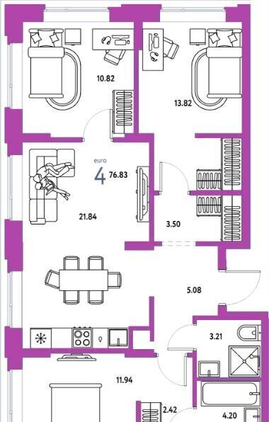 квартира г Тюмень р-н Калининский ул Андрея Кореневского 3 корп. 2 фото 16