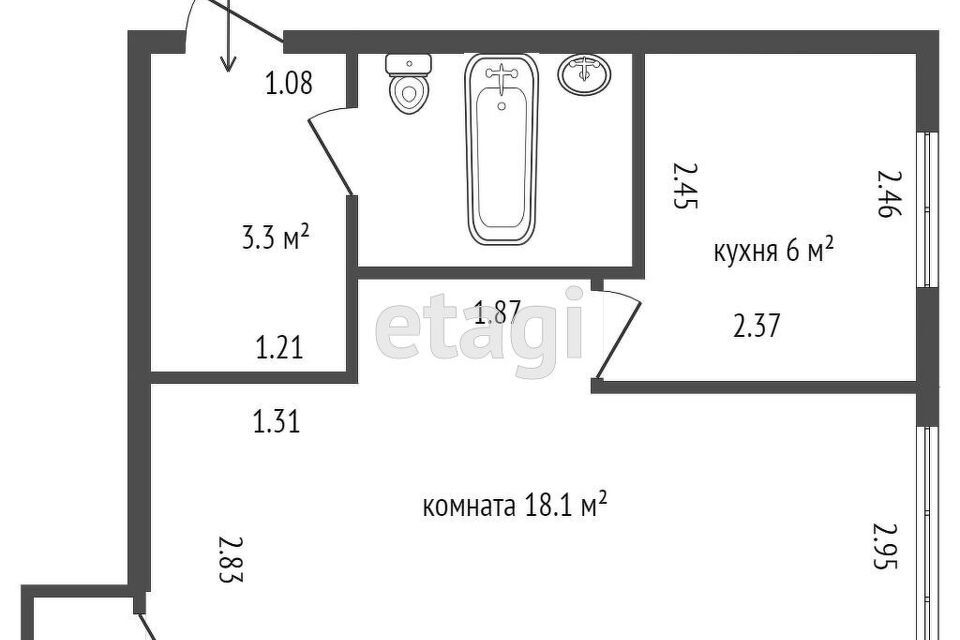 квартира г Екатеринбург р-н Орджоникидзевский Екатеринбург городской округ, Избирателей, 38 фото 7