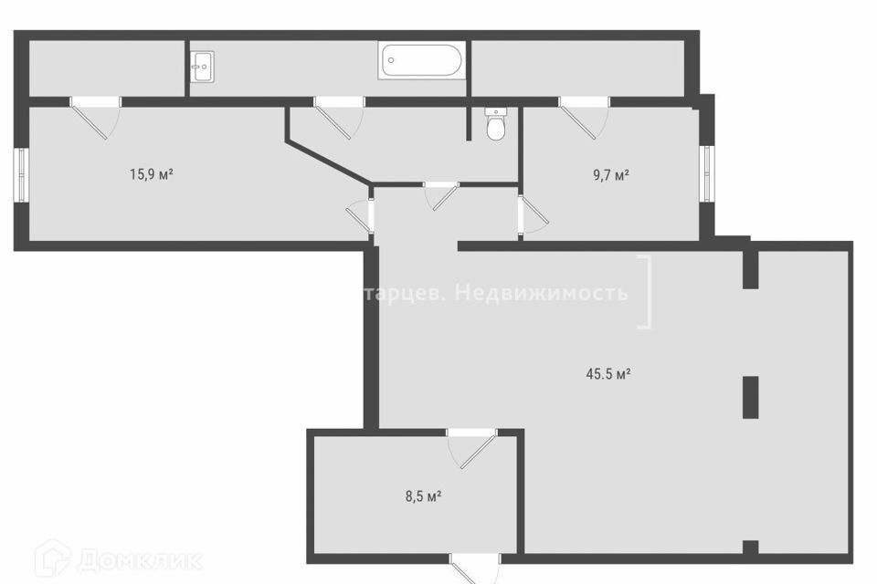 квартира г Томск р-н Кировский ул Косарева 33 Томский район фото 6