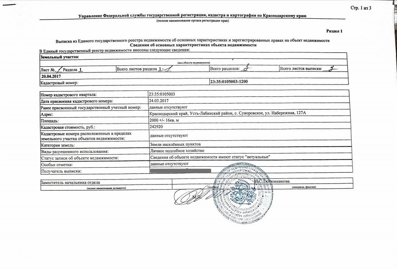 земля р-н Усть-Лабинский с Суворовское ул Набережная Суворовское сельское поселение, Пластуновская фото 1