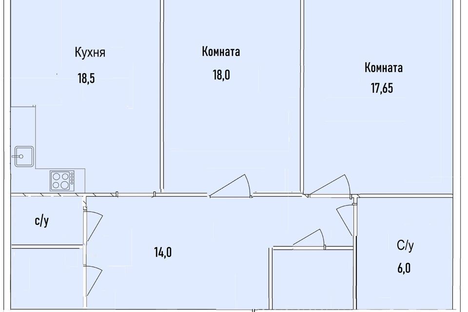 квартира г Санкт-Петербург пер Басков ЖК «Русский дом» Центральный, 2 ст 1 фото 2