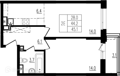 квартира городской округ Мытищи д Пирогово ул Ильинского 5 ЖК «Пироговская Ривьера» фото 1