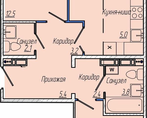 квартира ул Заречная 14 Кемеровская область — Кузбасс фото