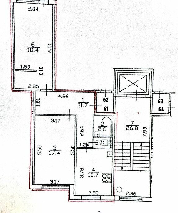 квартира г Санкт-Петербург ул Оптиков 47к/3 Беговая фото 24