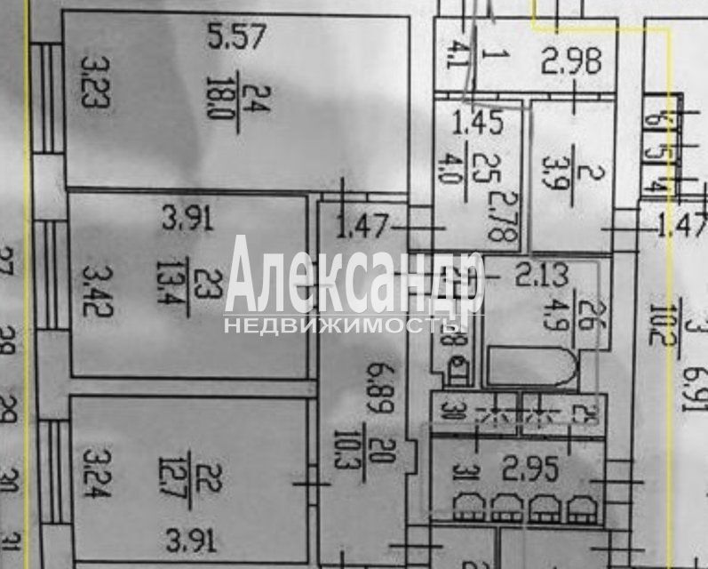 комната г Санкт-Петербург ул Демьяна Бедного 28/1 Калининский фото 7