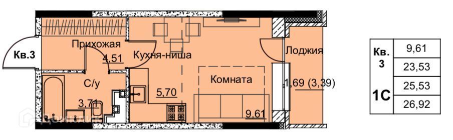 квартира г Ижевск Ижевск городской округ, Строящийся жилой дом фото 1