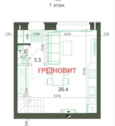 квартира п Элитный р-н мкр Березки КП «Берёзки-Элитный» сельсовет, 156, Новосибирск, Мичуринский фото 4