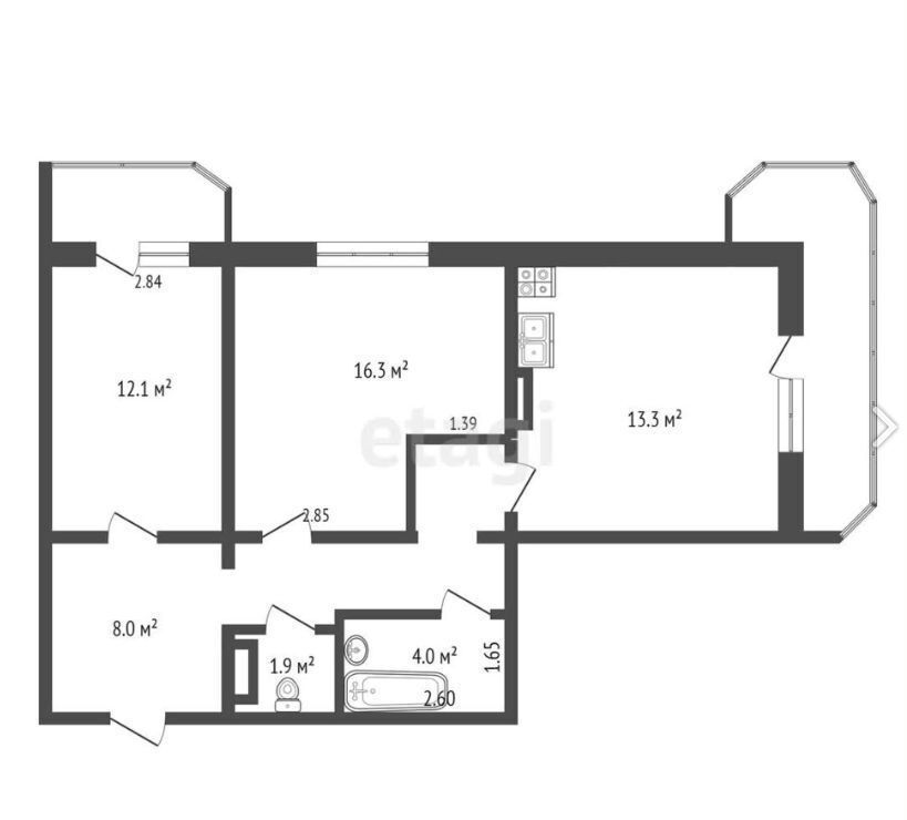 квартира г Абакан ул Кирова 183к/5 ЖК «Кировский» фото 34