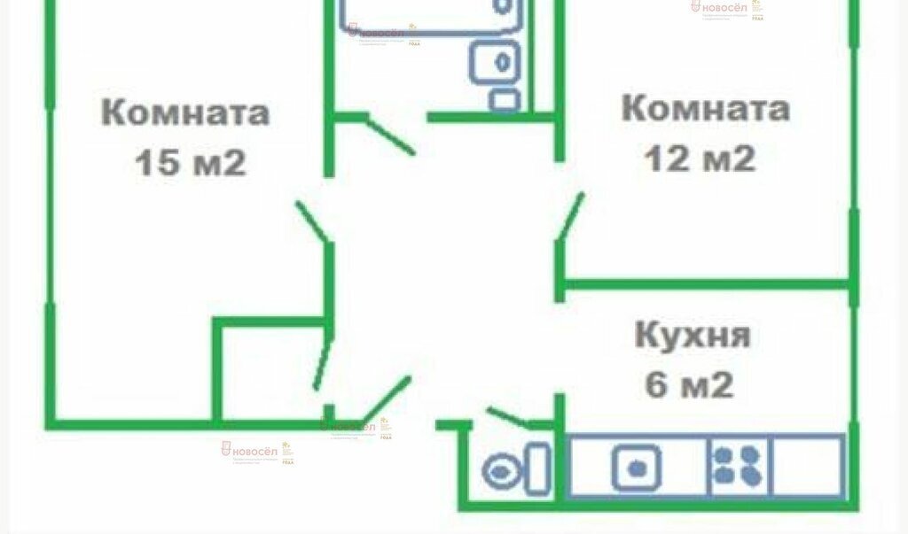 квартира г Екатеринбург р-н Октябрьский Площадь 1905 Года, проспект Ленина, 54к 3 фото 1