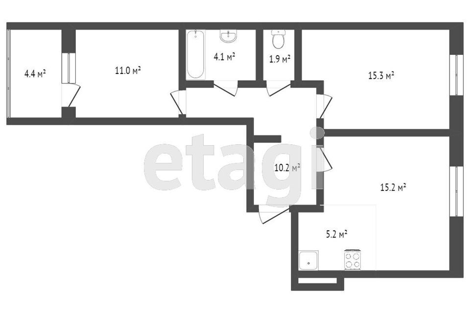 квартира г Ярославль проезд 2-й Брагинский 8 Ярославль городской округ фото 5