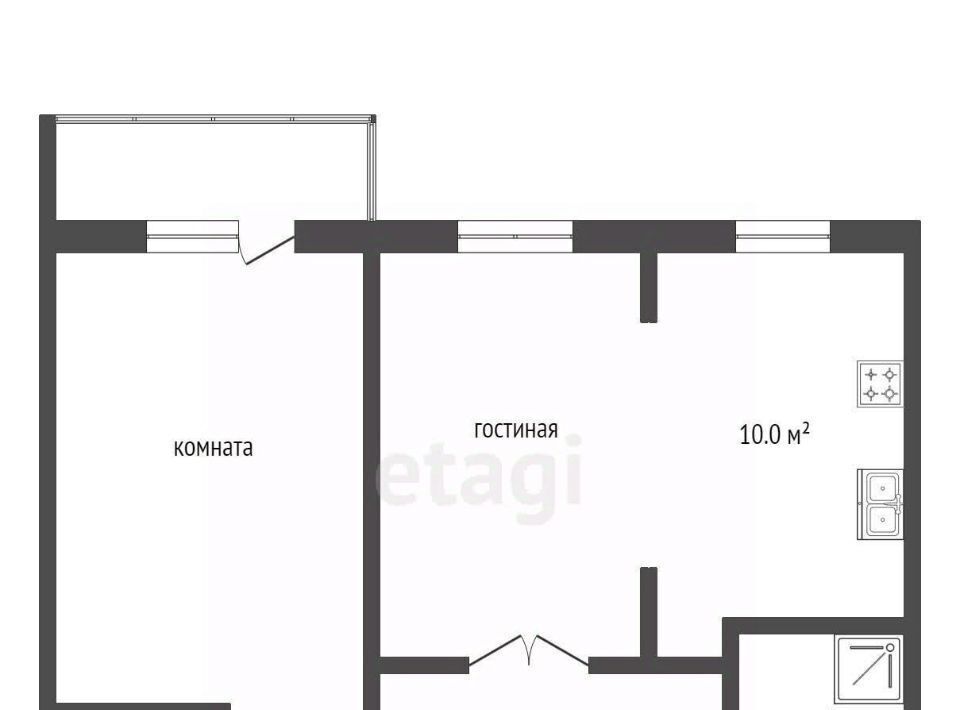 квартира г Челябинск р-н Курчатовский ул Молодогвардейцев 48 фото 2