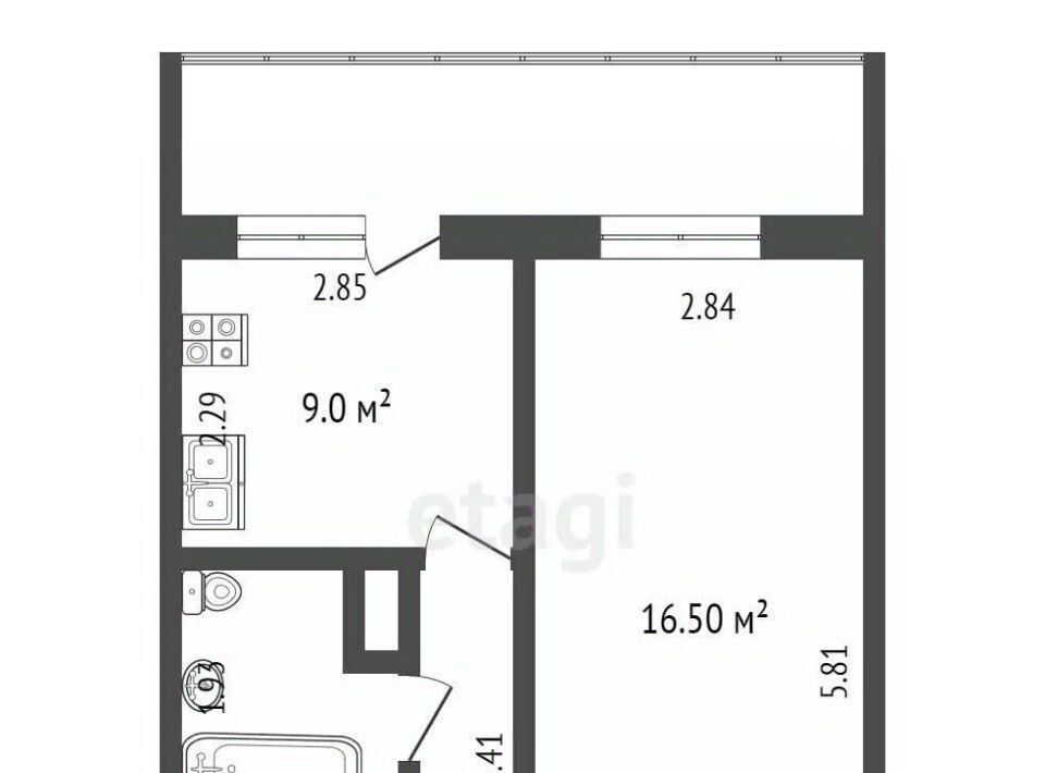 квартира г Челябинск р-н Калининский ул Набережная 5б фото 2