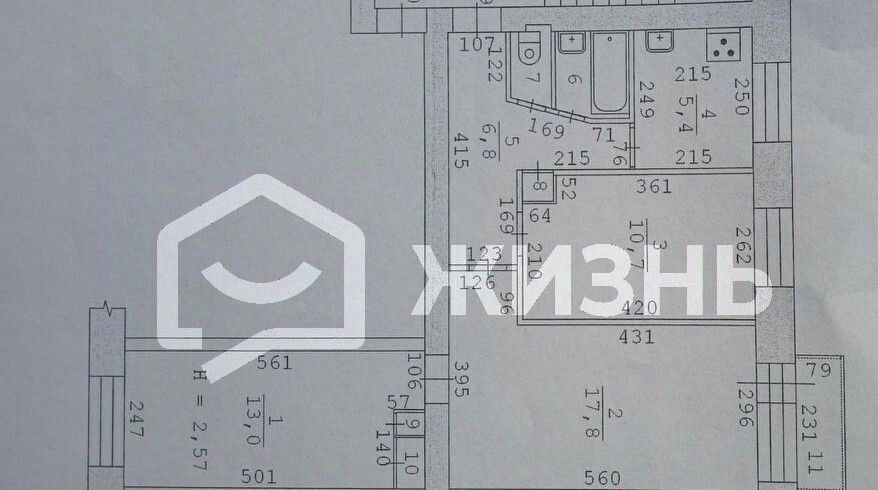 квартира г Екатеринбург Чкаловская ул. Начдива Онуфриева, 32к 2 фото 13