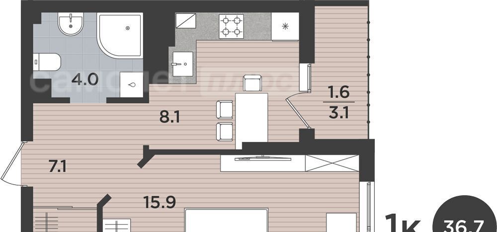 квартира г Калининград р-н Московский ул Тихорецкая 2/3 фото 1