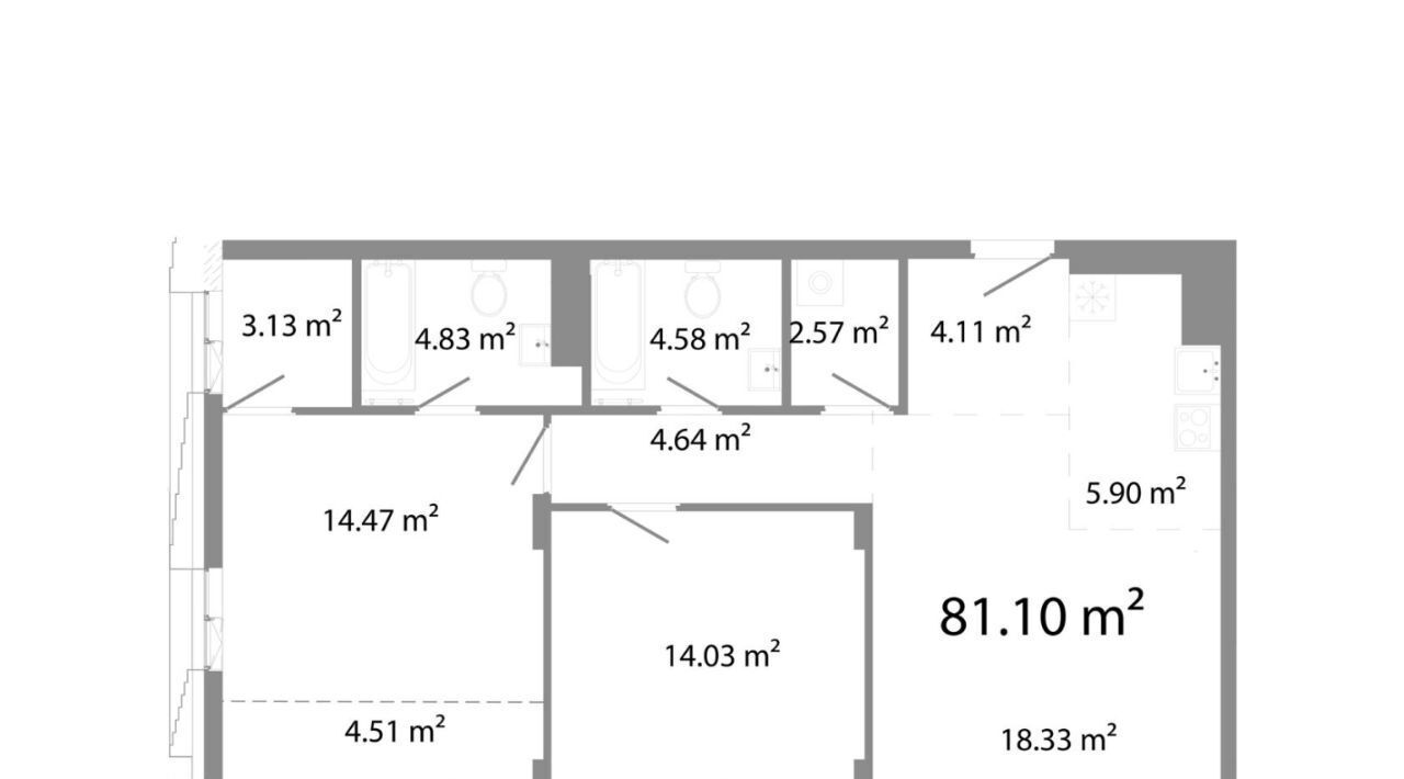 квартира г Челябинск р-н Центральный ул Худякова 18/2 фото 1