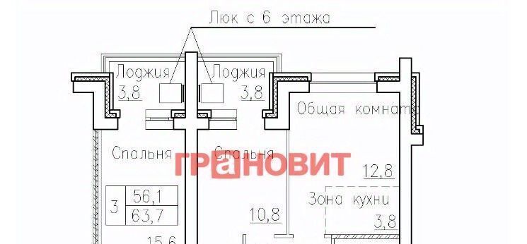 квартира р-н Новосибирский п Элитный ул Венская 11 сельсовет, Мичуринский фото 2