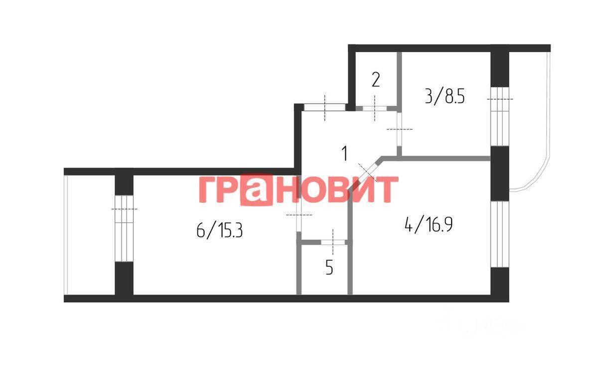 квартира г Новосибирск р-н Ленинский ул Связистов 3/1 фото 2