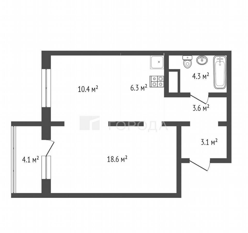 квартира г Новосибирск р-н Калининский ул Игарская 3 секц. 3. 1 фото 9