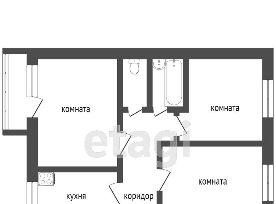 квартира г Нижний Тагил р-н Тагилстроевский Садовая ул., 14 фото 2