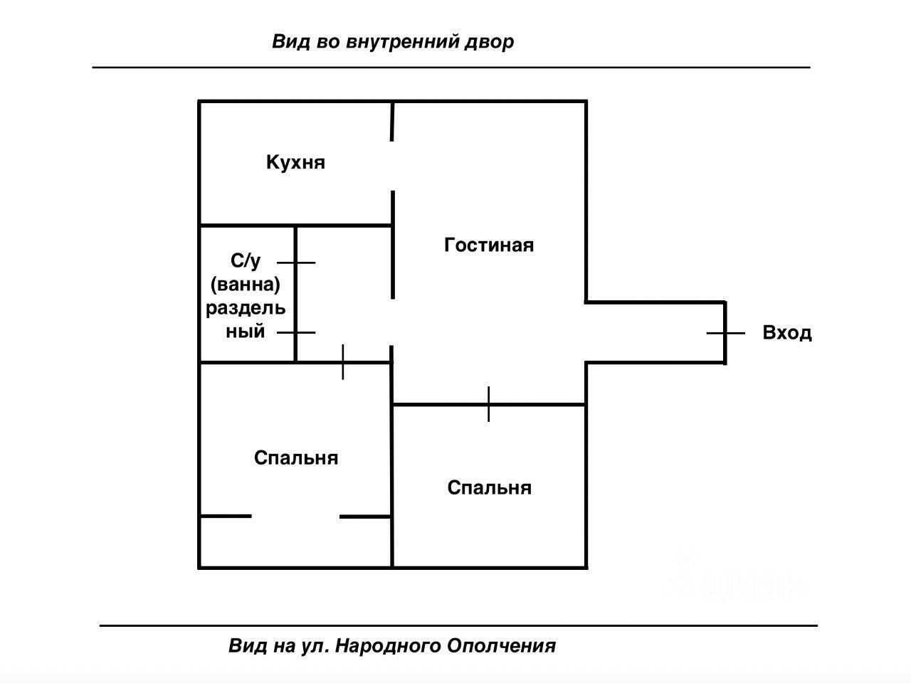 квартира г Москва ул Народного Ополчения 49/1 Московская область фото 2