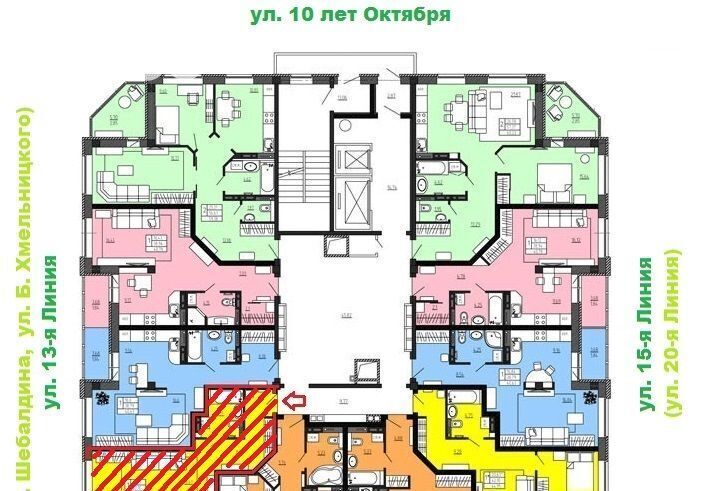 квартира г Омск р-н Центральный ул 13-я Линия 37/5 фото 42