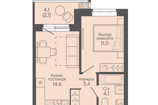 квартира г Волгоград р-н Дзержинский ул Трехгорная 27 фото 2