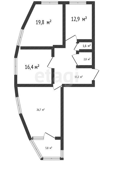 квартира г Краснодар ул им. Валерия Гассия 4/7к 3 фото 1