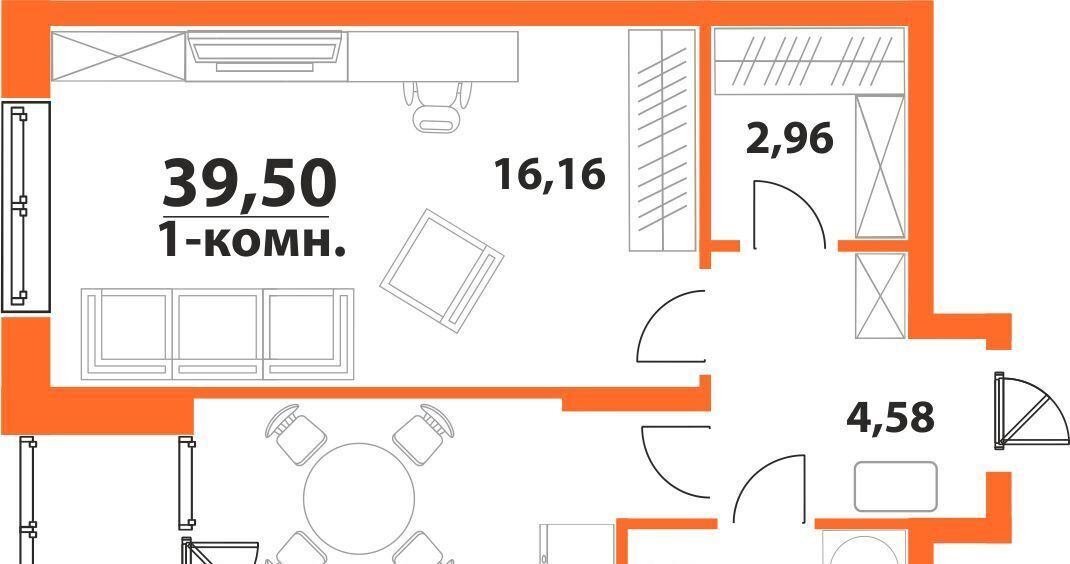 квартира г Ульяновск р-н Засвияжский 19-й микрорайон ЖК «‎Аквамарин 2» 1 фото 1