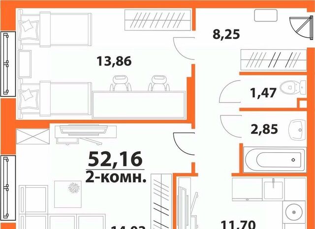 р-н Засвияжский 19-й микрорайон ЖК «‎Аквамарин 2» 1 фото