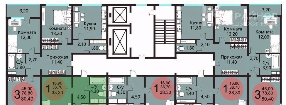 квартира р-н Новоусманский п Отрадное б-р 70 лет Победы 5 фото 1