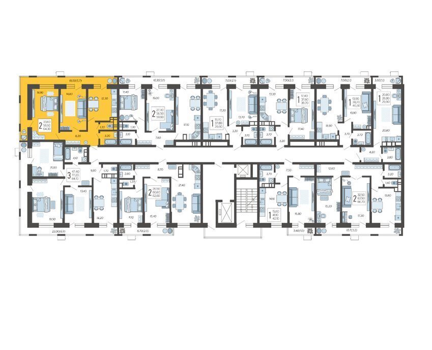 квартира г Краснодар микрорайон 9-й километр ул Ярославская 115к/2 фото 2