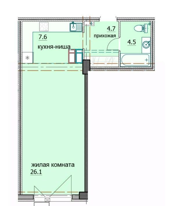 квартира г Пенза р-н Октябрьский ул Яшиной 5 фото 1