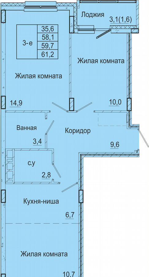 квартира г Пермь р-н Индустриальный пер Бисерский 5 фото 12