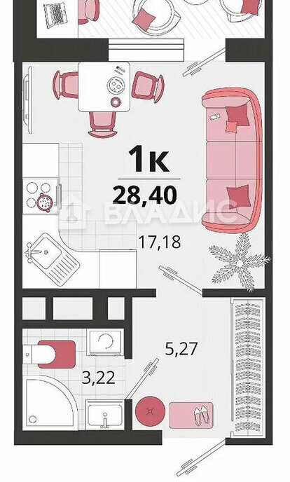 квартира г Краснодар п Знаменский ул Природная 10бк/2 фото 1