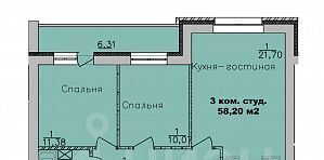 квартира г Новосибирск метро Площадь Гарина-Михайловского ул Романтиков 26 микрорайон «Дивногорский» фото 1