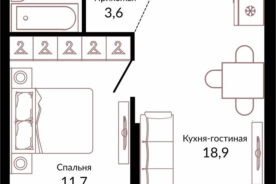 квартира г Краснодар р-н Прикубанский Краснодар городской округ, Жилой комплекс Отражение фото 1