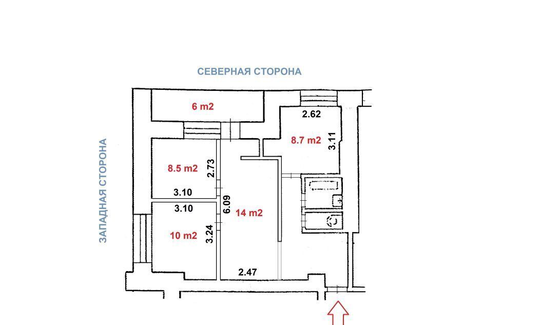 квартира г Москва метро Академическая ул Губкина 7 фото 6