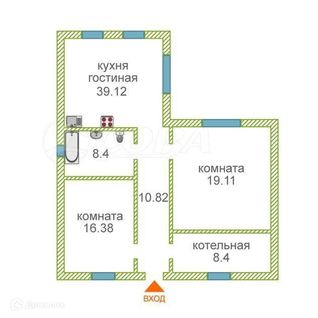 дом р-н Тюменский с Кулига Кулига-2 м-н фото 1