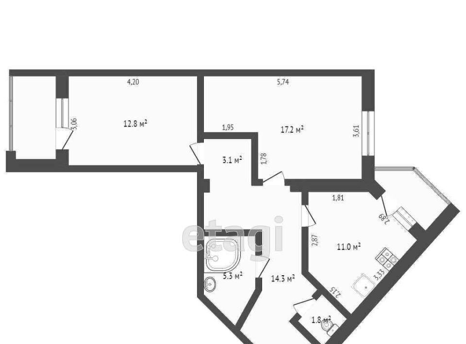 квартира г Калуга р-н Октябрьский б-р Солнечный 2 фото 2