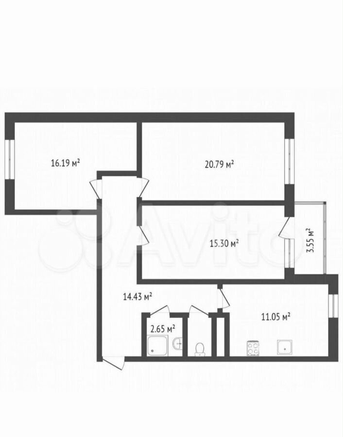 квартира г Воронеж р-н Коминтерновский ул 45 стрелковой дивизии 259/13 фото 33