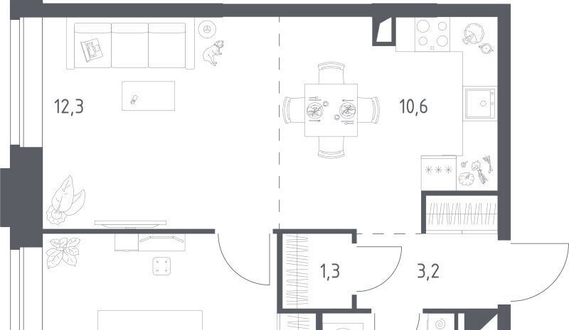 квартира г Москва Давыдково ЖК Верейская 41 2/2 фото 1