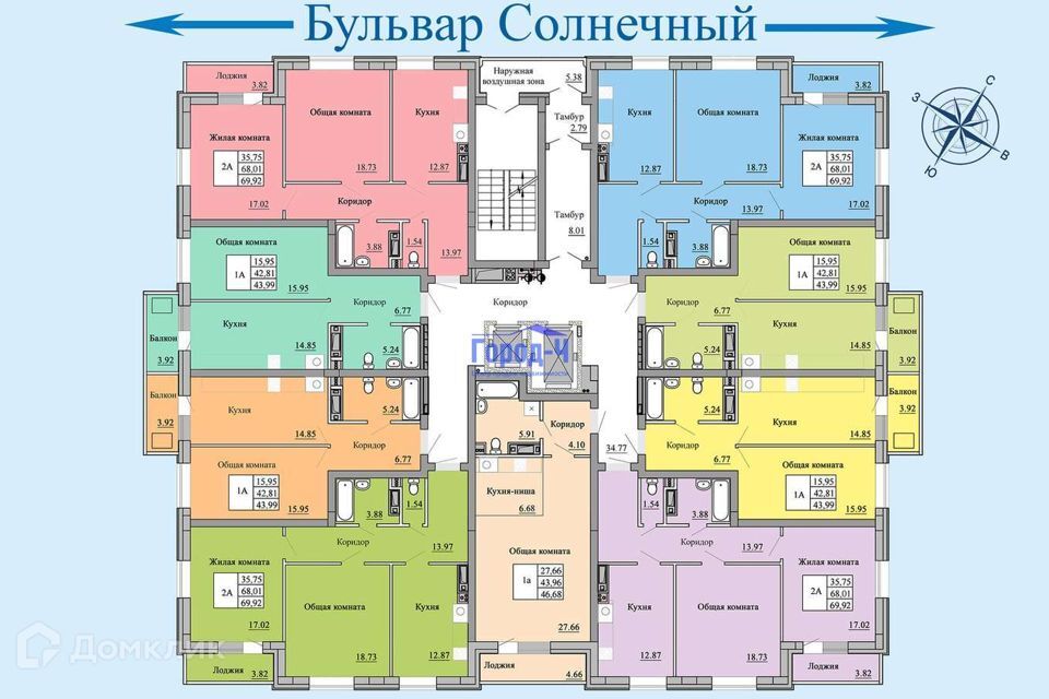 квартира г Чебоксары б-р Солнечный 12/2 городской округ Чебоксары фото 3